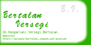 bertalan versegi business card